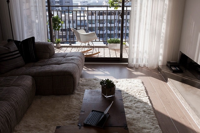 Living room with balcony