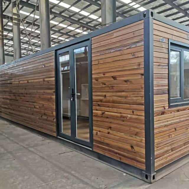 Shipping container studio exterior