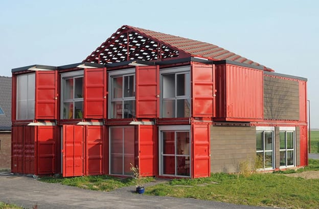 Luxury Shipping Container Home Exterior Northern France