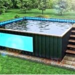 shipping container pool with window