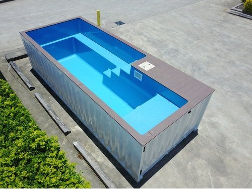 simple shipping container swimming pool