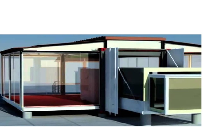 Elegant minimalist expendable container house